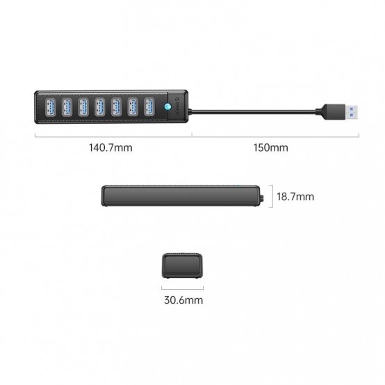 Hub Orico  PW7U-U3-015-BK