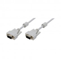 Cablu LogiLink VGA cable, HD15/M to HD15/M, 1080p, 2x ferrite, grey, 3 m CV0026