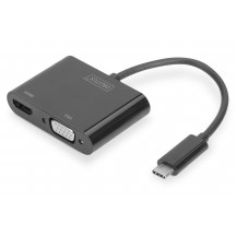 Adaptor Digitus USB Type-C - HDMI + VGA Adapter DA-70858