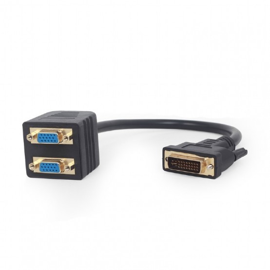 Adaptor Gembird Passive DVI-I male to dual VGA female splitter cable A-DVI-2VGA-01