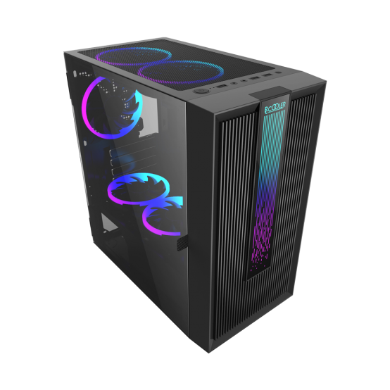 Carcasa PCCooler  LM200 MESH RGB BK