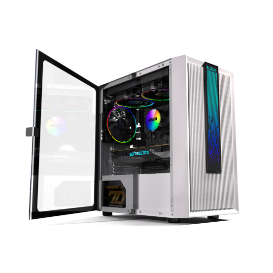 Carcasa PCCooler  LM200 MESH RGB WH