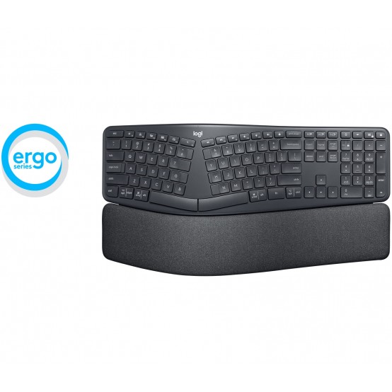 Tastatura Logitech ERGO K860 Wireless Split Keyboard - Graphite - Swiss 920-009874