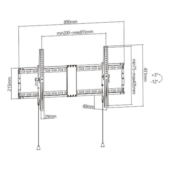 Suport Gembird  WM-90T-01