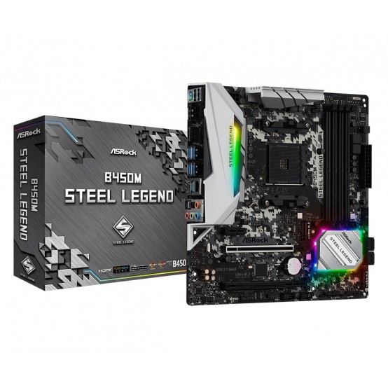 Placa de baza ASRock B450M Steel Legend