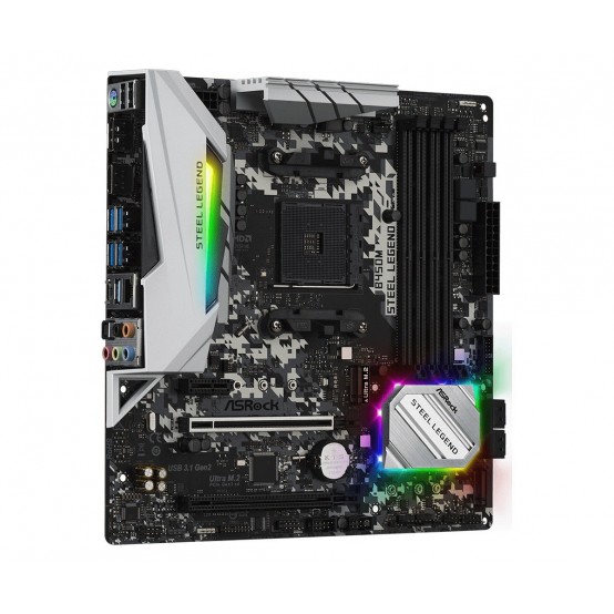 Placa de baza ASRock B450M Steel Legend