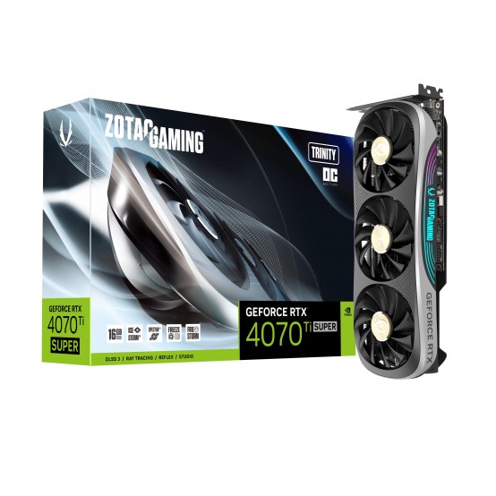 Placa video Zotac GeForce RTX 4070 Ti SUPER Trinity OC 16GB GDDR6X ZT-D40730J-10P