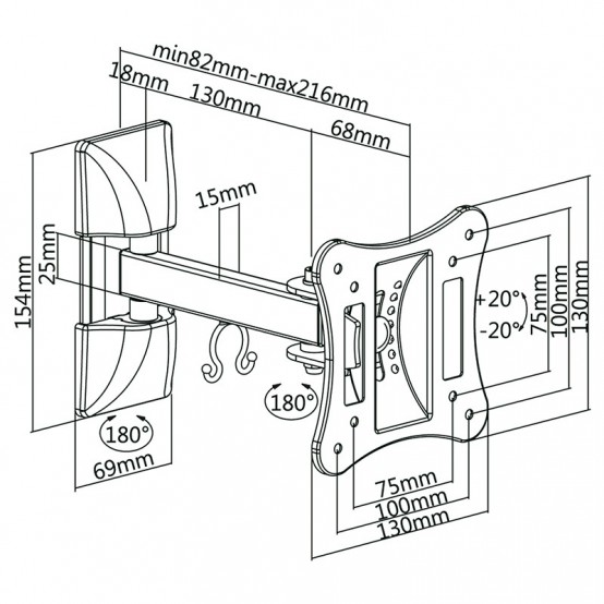 Suport Cabletech  UCH0200