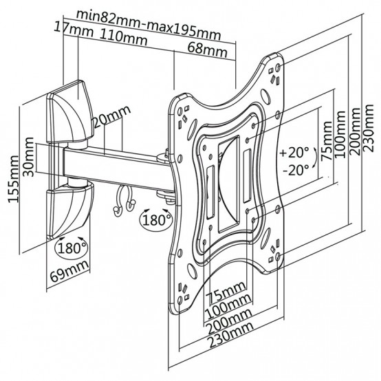 Suport Cabletech  UCH0201