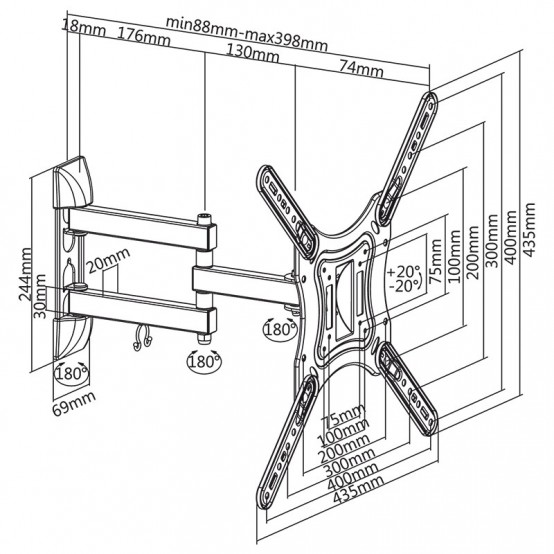 Suport Cabletech  UCH0203