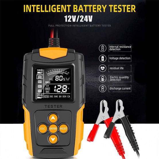 Tester Eurokomp digital pentru acumulatori 12V / 24V URZ4049