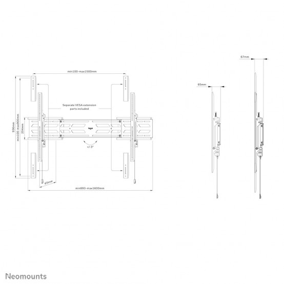 Suport Neomounts  WL30S-950BL19