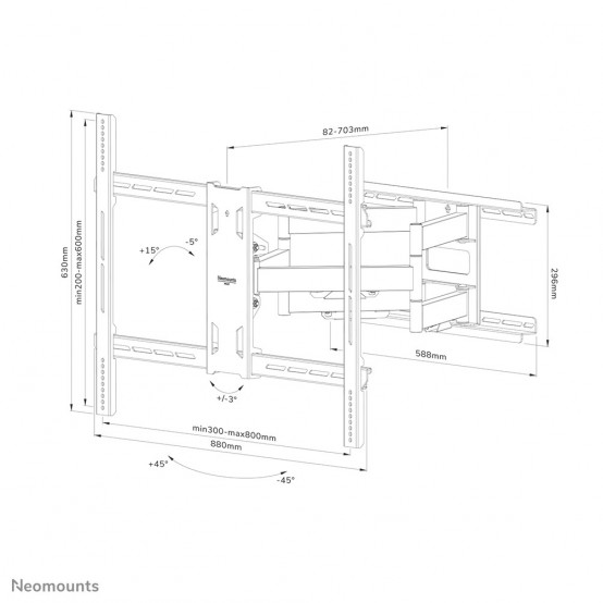 Suport Neomounts  WL40S-950BL18