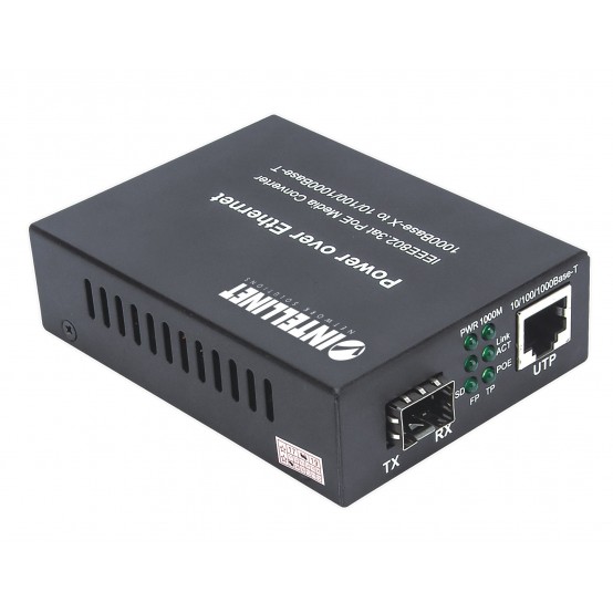 Switch Intellinet Gigabit PoE+ Media Converter 508216