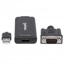 Adaptor Manhattan VGA and USB to HDMI Converter 152426