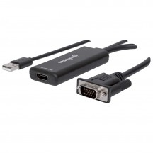 Adaptor Manhattan VGA and USB to HDMI Converter 152426