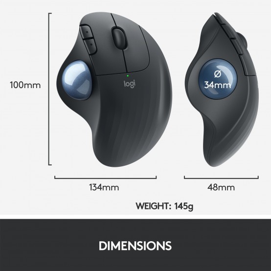 Mouse Logitech Ergo M575 Wireless Trackball Graphite 910-005872