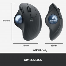 Mouse Logitech Ergo M575 Wireless Trackball Graphite 910-005872