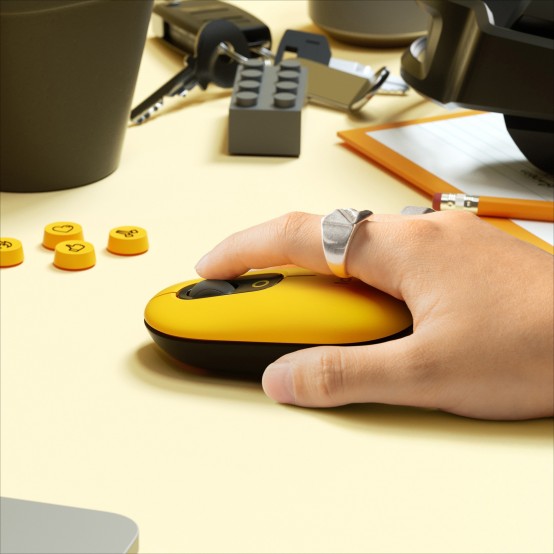 Mouse Logitech POP Bluetooth Mouse - Blast-Yellow 910-006546