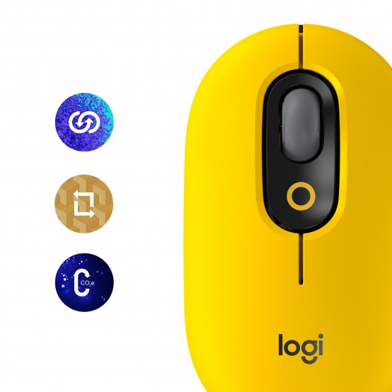 Mouse Logitech POP Bluetooth Mouse - Blast-Yellow 910-006546