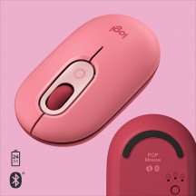 Mouse Logitech POP Bluetooth Mouse - Heartbreaker-Rose 910-006548