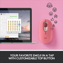 Mouse Logitech POP Bluetooth Mouse - Heartbreaker-Rose 910-006548