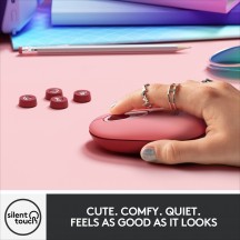 Mouse Logitech POP Bluetooth Mouse - Heartbreaker-Rose 910-006548