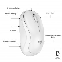 Mouse Logitech M240 Silent Bluetooth Off-White 910-007120