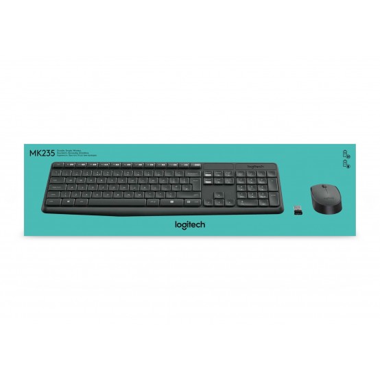 Tastatura Logitech MK235 Wireless Keyboard and Mouse Combo Français (Azerty) 920-007907