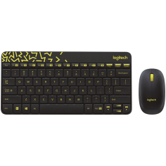 Tastatura Logitech MK240 Wireless Keyboard and Mouse Combo Black/Chartreuse (RUS) 920-008213