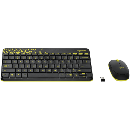 Tastatura Logitech MK240 Wireless Keyboard and Mouse Combo Black/Chartreuse (RUS) 920-008213