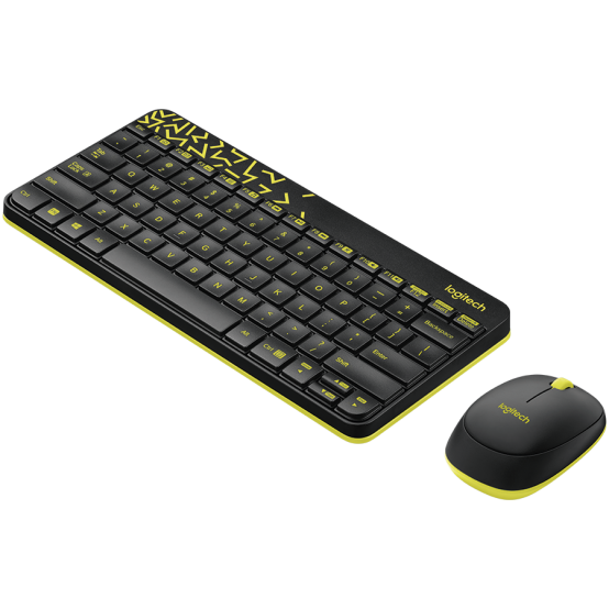Tastatura Logitech MK240 Wireless Keyboard and Mouse Combo Black/Chartreuse (RUS) 920-008213