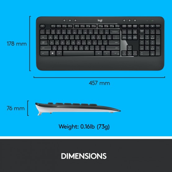 Tastatura Logitech MK540 Advanced Wireless Keyboard Mouse (CH) 920-008677