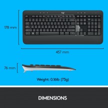 Tastatura Logitech MK540 Advanced Wireless Keyboard Mouse (CH) 920-008677