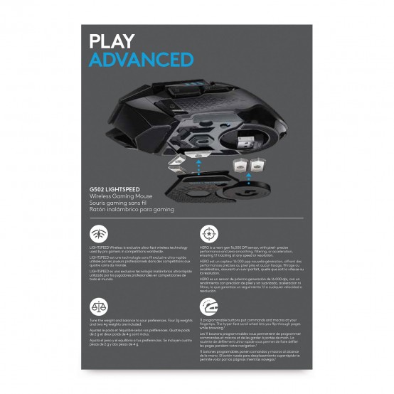 Mouse Logitech G502 - LIGHTSPEED Wireless Gaming Mouse 910-005568