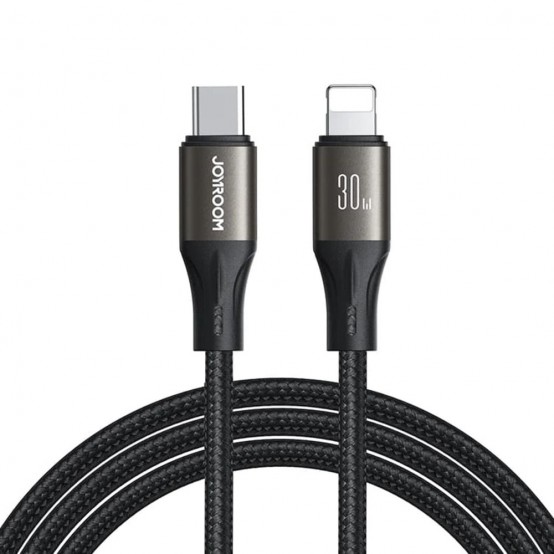 Cablu JoyRoom Data Cable Light-Speed Series  - Type-C to Lightning, Fast Charging, 30W, 1.2m - Black SA25-CL3