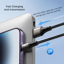 Cablu JoyRoom Data Cable Flash-Charge Series  - USB to Type-C, Fast Charge, 3A, 480Mbps, 1.2m - Black SA25-AC3