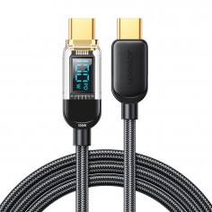 Cablu JoyRoom Data Cable  - Type-C to Type-C, Digital Display, Fast Charging 100W, 480Mbps, 1.2m - Black S-CC100A4