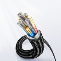 Cablu JoyRoom Data Cable  - Type-C to Type-C, Digital Display, Fast Charging 100W, 480Mbps, 1.2m - Black S-CC100A4