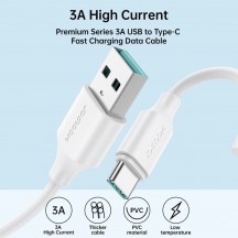 Cablu JoyRoom Data Cable  - USB to Type-C, Fast Charging, 480Mbps, 3A, 0.25m - Black S-UC027A9