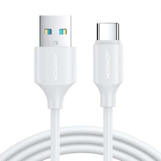 Cablu JoyRoom Data Cable  - USB to Type-C, Fast Charging, 480Mbps, 3A, 1m - White S-UC027A9