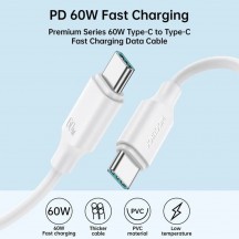 Cablu JoyRoom Data Cable Long-Lasting Series  - Type-C to Type-C, Fast Charging 60W, 1m - White S-CC060A9