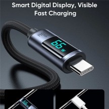 Cablu JoyRoom Data Cable  - USB to Type-C, with Digital Display, Fast Charging 66W, 1.2m - Black S-AC066A16