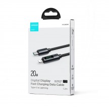 Cablu JoyRoom Data Cable  - Type-C to Lightning, Digital Display, 20W, 1.2m - Black S-CL020A16