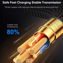 Cablu JoyRoom Data Cable  - USB to Lightning, Fast Charging 2.4A, 480Mbps, 1.2m - Black S-AL012A16