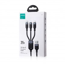 Cablu JoyRoom Data Cable Multi-Use Series 3in1  - USB to Type-C, Lightning, Micro-USB, 3.5A, 1.2m - Black S-1T3018A18