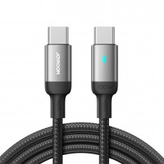 Cablu JoyRoom Data Cable  - Type-C to Type-C Fast Charging 100W, 480Mbps, 1.2m - Black S-CC100A10