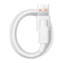 Cablu Huawei Data Cable  - USB to Type-C, Super Fast Charging 6A, 66W, 1m - White (Bulk Packing) LX04072043