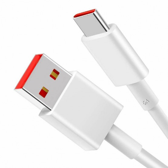 Cablu Huawei Data Cable  - USB to Type-C, Super Fast Charging 6A, 66W, 1m - White (Bulk Packing) LX04072043