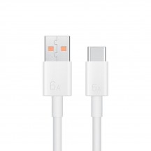 Cablu Huawei Data Cable - USB to Type-C, Super Fast Charging 6A - White Bulk Packing